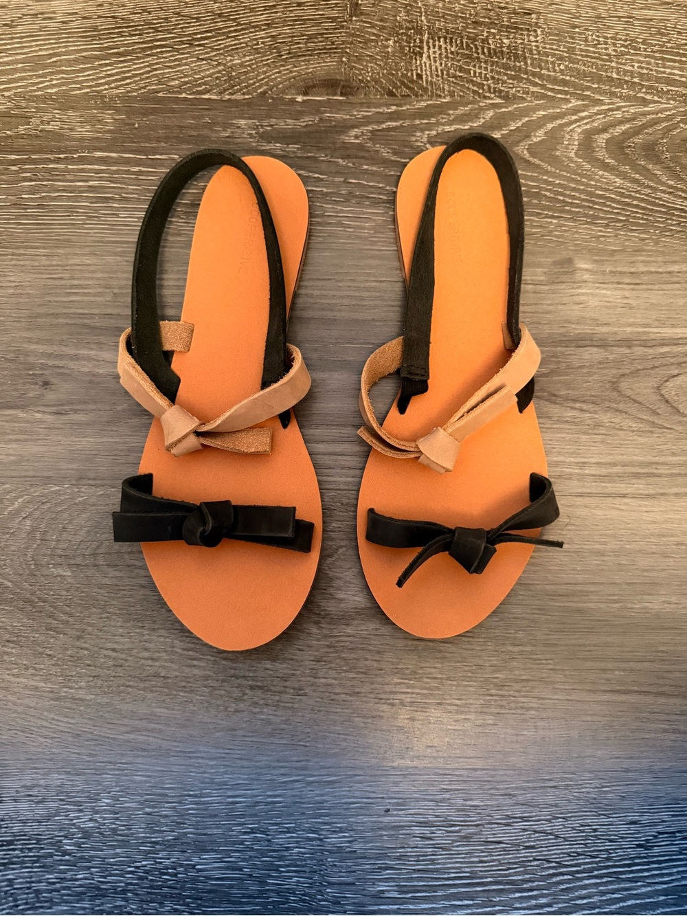 Cooperative Orange, Black & Tan Knot Slingback Sandals